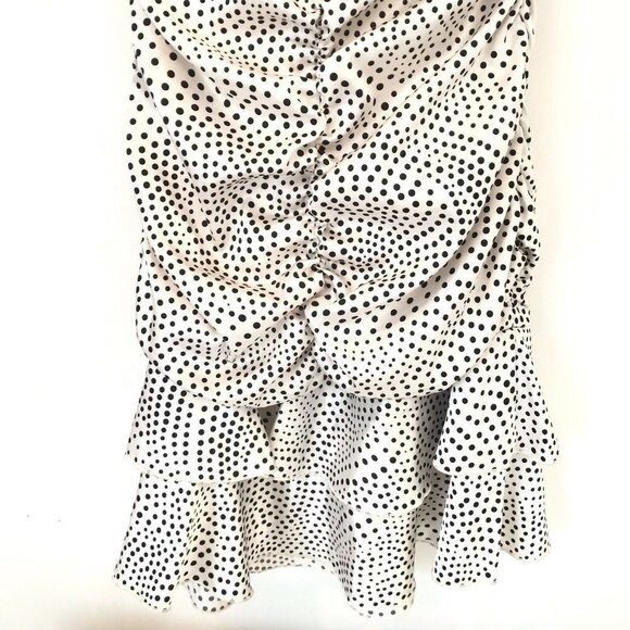 VTG Jessica McClintock 6P Halter Ruched Polka Dot - Picture 4 of 8